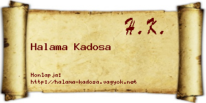 Halama Kadosa névjegykártya